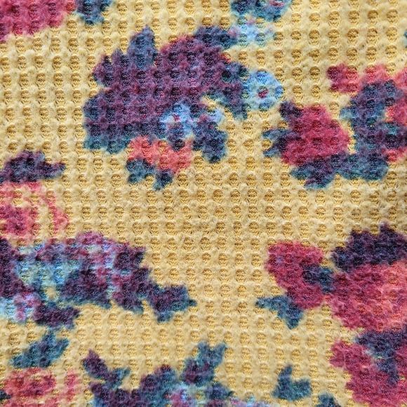 Out From Under for Urban Outfitters Cropped Floral Waffle Top, GUC, Size S - Picture 6 of 6